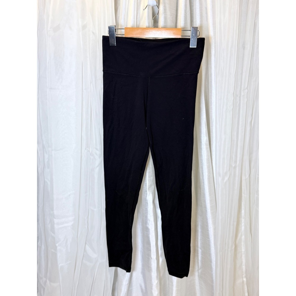 Tna Leggings Womens Medium Black High Waisted Full Length Logo Activewear